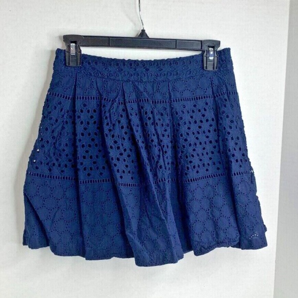 Banana Republic Factory Womens Sz 0 P Skirt Lace Overlay Side Zip Ivory 12.5 in - Picture 1 of 4